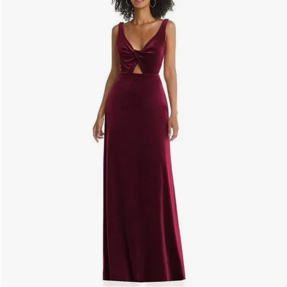 Red Velvet Maxi Dress - Picture 7 of 8